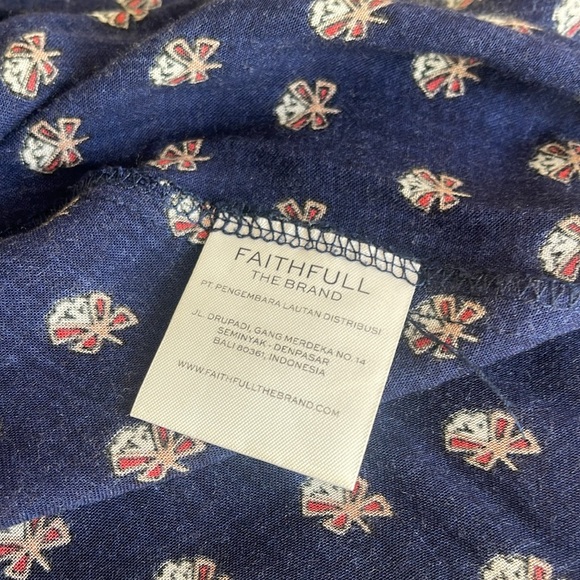 REVOLVE by FAITHFULL THE BRAND maxi skirt navy blue boho chic design w/ split - Picture 6 of 9